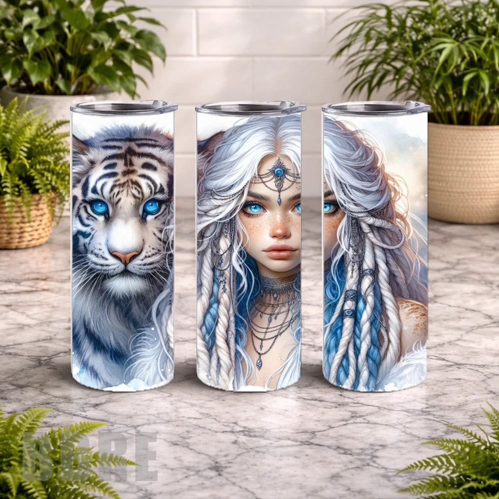 Tiger Queen 20 OZ Wrap Mockup