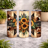 Sunflower Bouquet 20 OZ Wrap Mockup