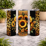 Sunflower Glam 20 OZ Wrap Mockup