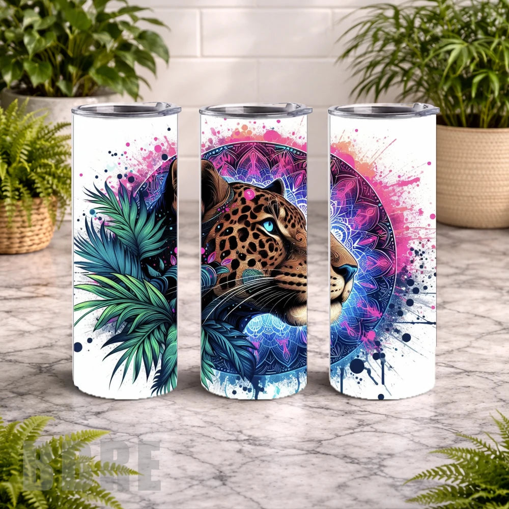 Leopard Mandala 20 OZ Wrap Mockup