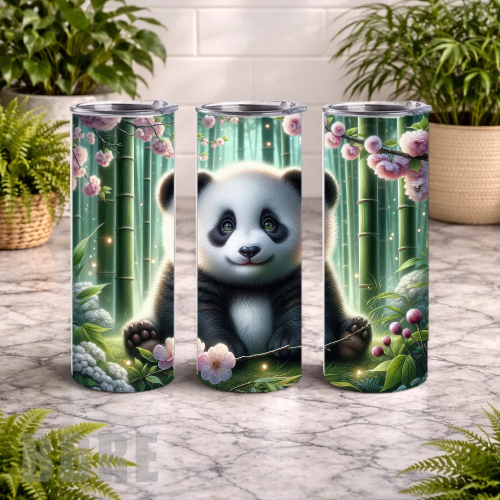 Panda Blossom 2 20 OZ Wrap Mockup