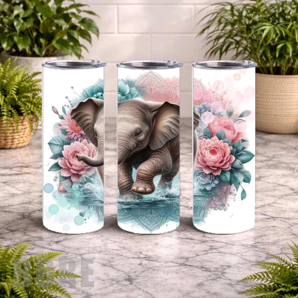 Elephant Splash 2 20 OZ Wrap Mockup
