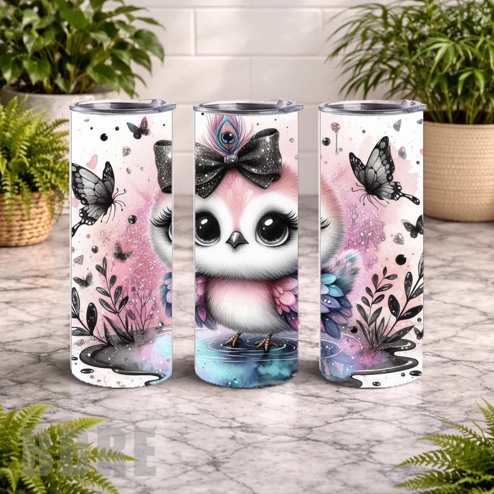 Cute Bird 20 OZ Wrap Mockup