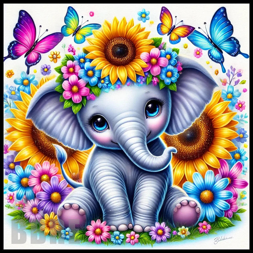 Floral Elephant 7 20 OZ Sublimation Wrap