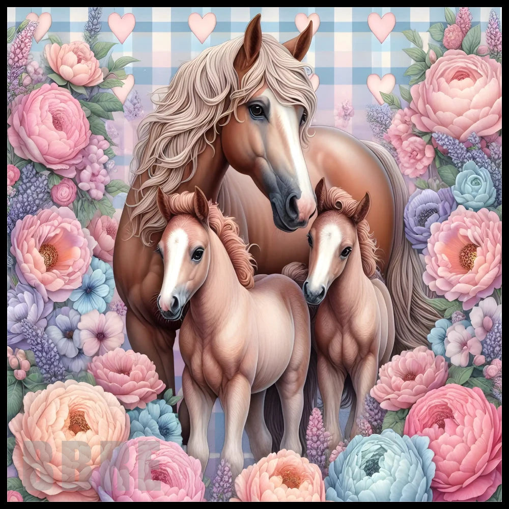 Floral Horses 20 OZ Sublimation Wrap