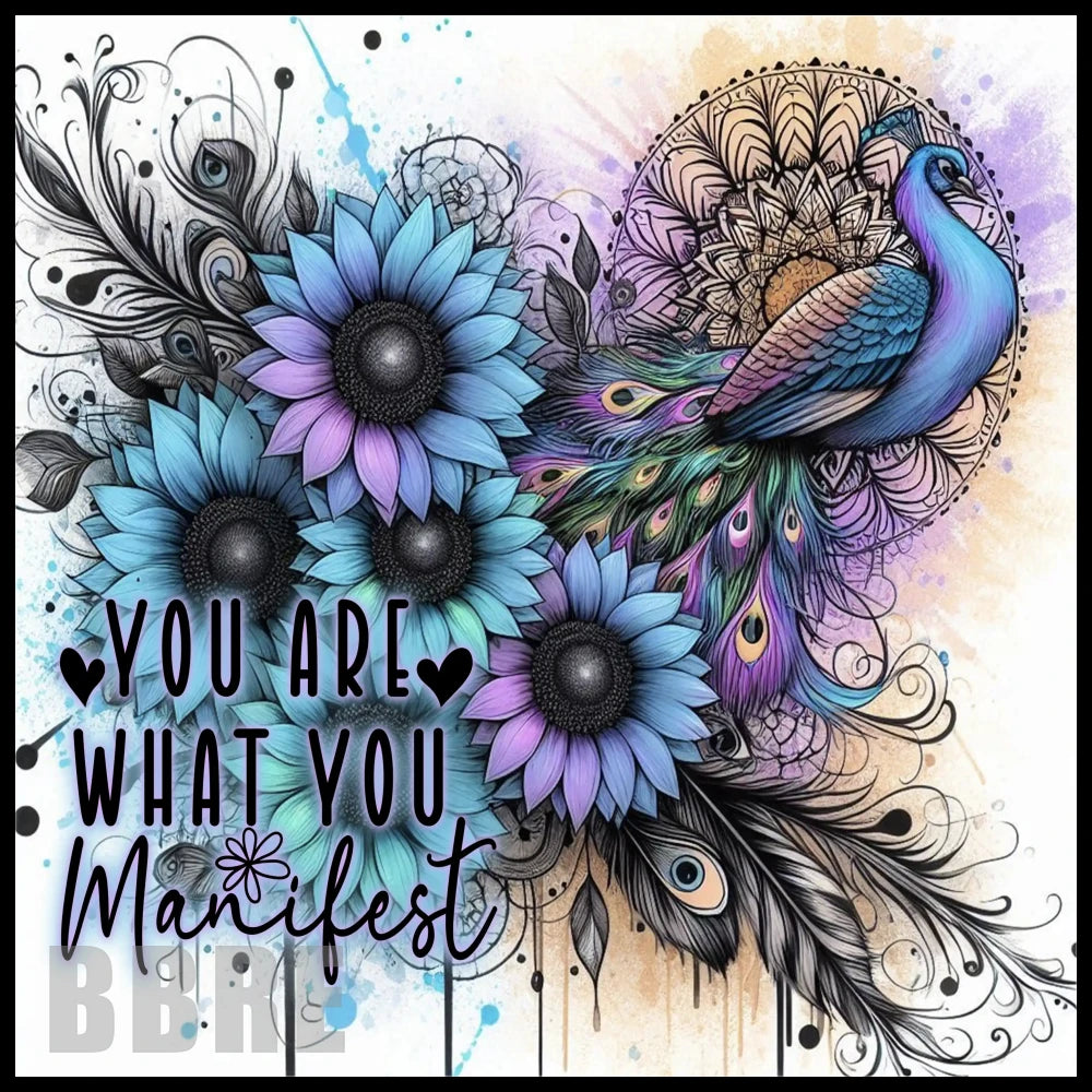 Peacock Bloom 20 OZ Sublimation Wrap