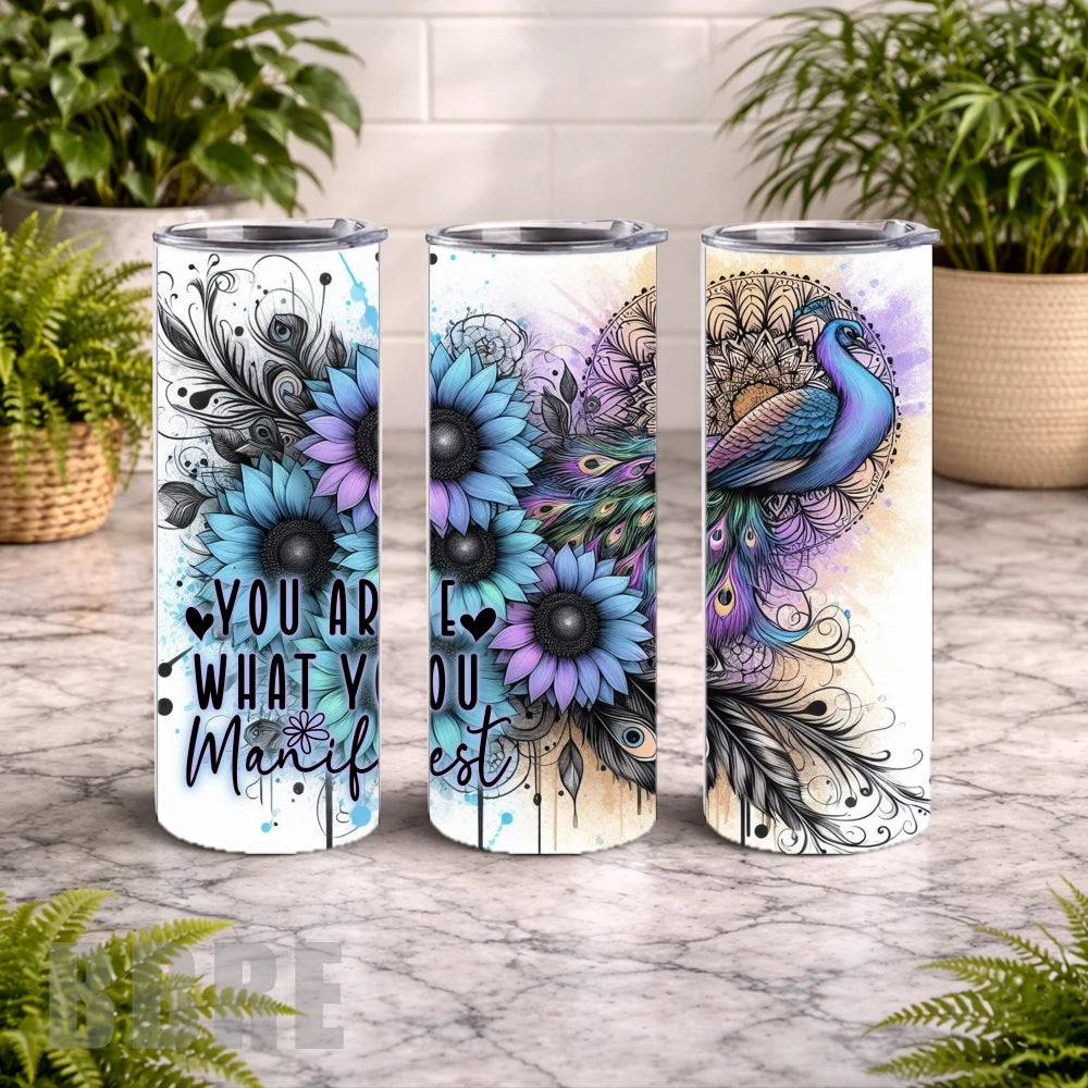 Peacock Bloom 20 OZ Wrap Mockup