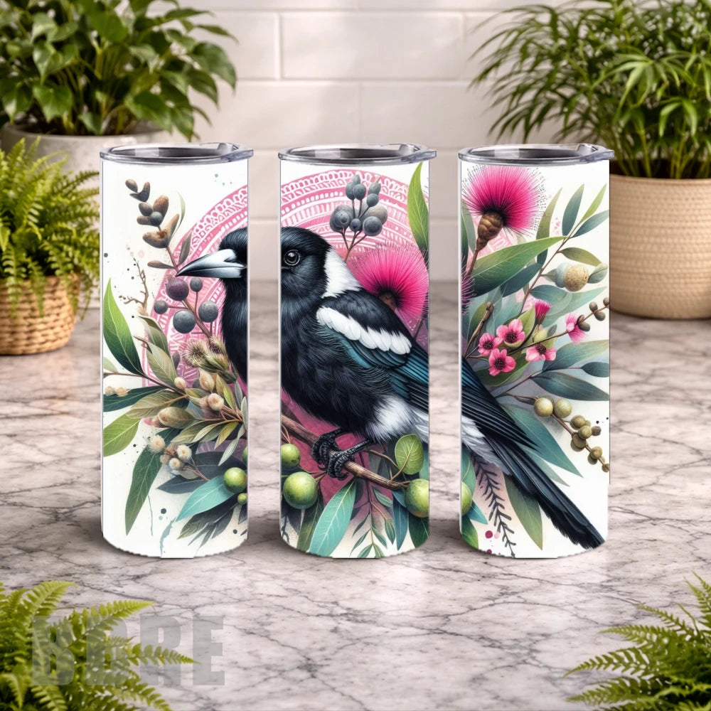 Floral Bird 2 20 OZ Wrap Mockup