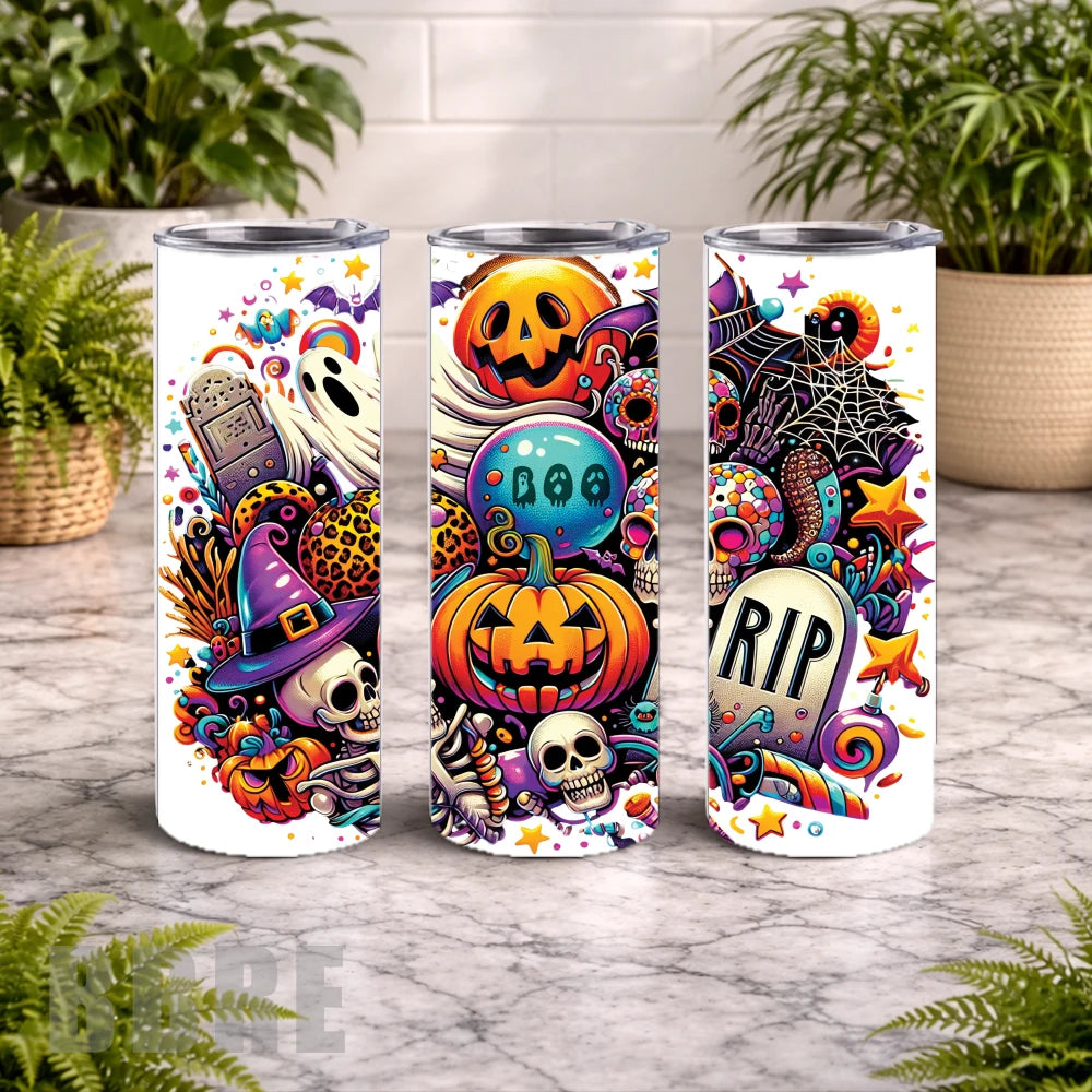 Halloween Tumbler 2 20 OZ Wrap Mockup
