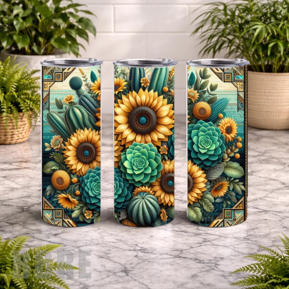 Floral Oasis 20 OZ Wrap Mockup