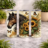 Horse Floral 6 20 OZ Wrap Mockup