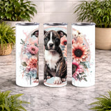 Floral Puppy 5 20 OZ Wrap Mockup