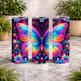 Colorful Butterfly 10 20 OZ Wrap Mockup