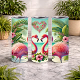 Tropical Flamingos 3 20 OZ Wrap Mockup