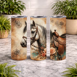 Elegant Horse 2 20 OZ Wrap Mockup