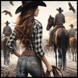 Cowgirl Scene 20 OZ Sublimation Wrap
