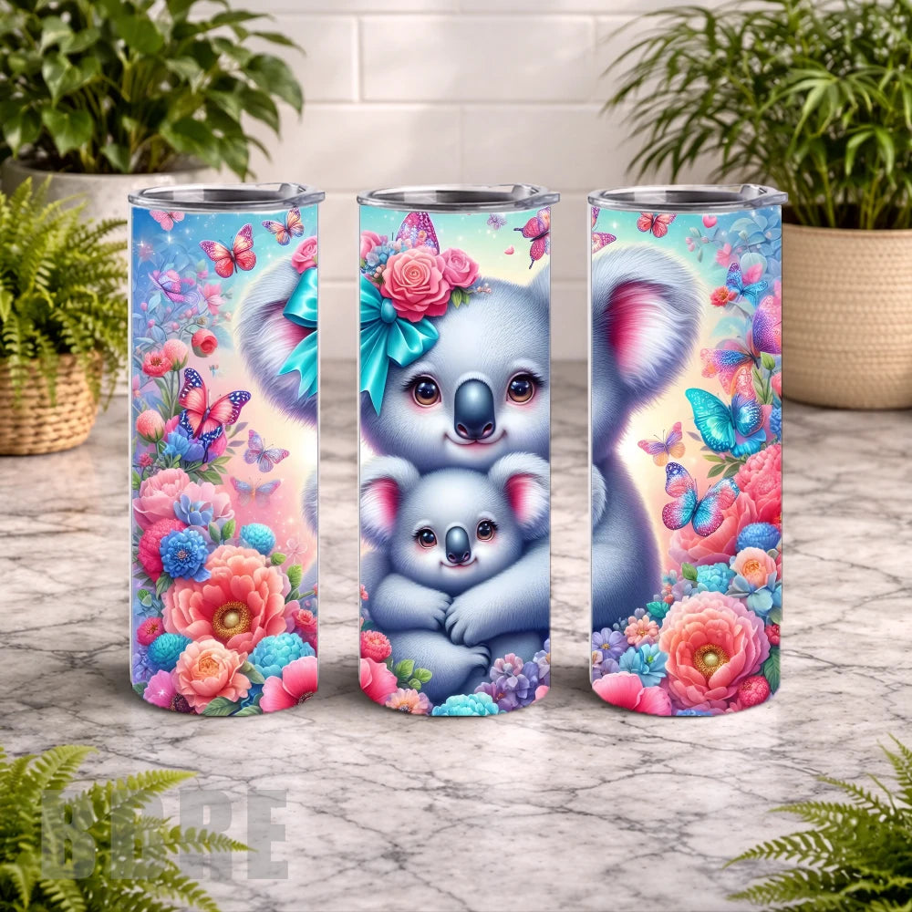 Koala Family 4 20 OZ Wrap Mockup