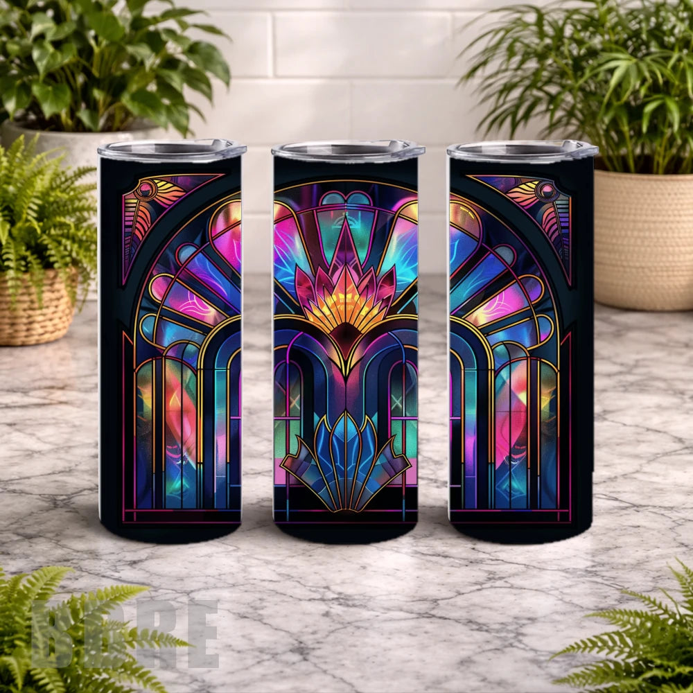 Stained Glass 20 OZ Wrap Mockup