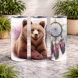 Dreamcatcher Bear 20 OZ Wrap Mockup