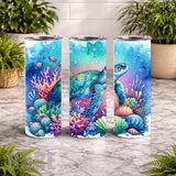 Sea Turtle 2 20 OZ Wrap Mockup