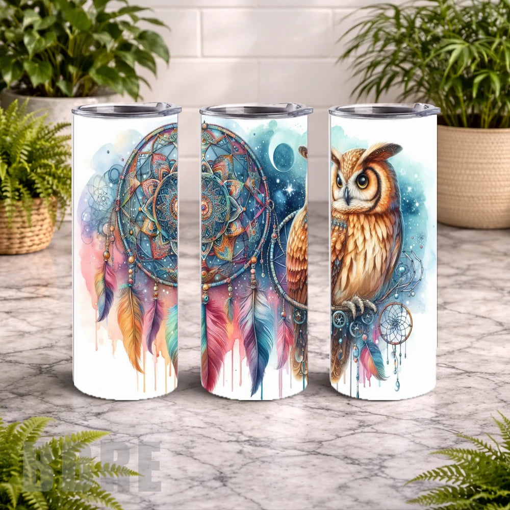 Dreamcatcher Owl 20 OZ Wrap Mockup