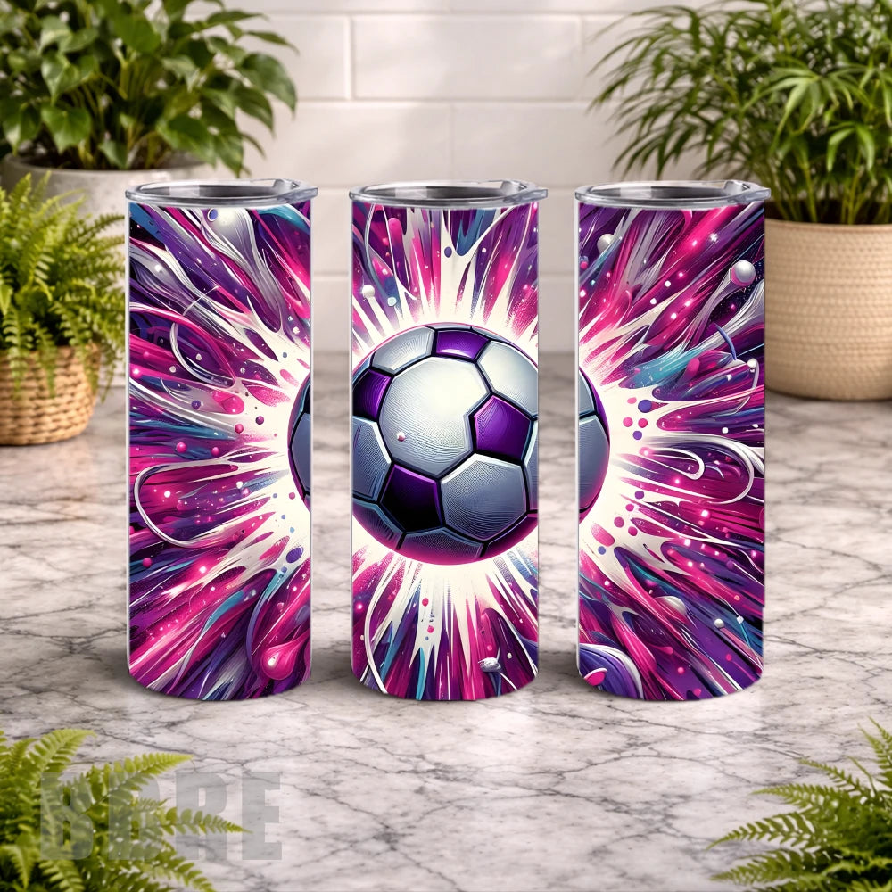Soccer Burst 20 OZ Wrap Mockup