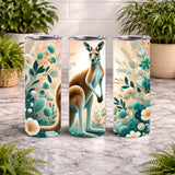 Floral Kangaroo 2 20 OZ Wrap Mockup