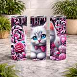 Candy Cat 20 OZ Wrap Mockup