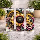 Floral Burst 24 20 OZ Wrap Mockup