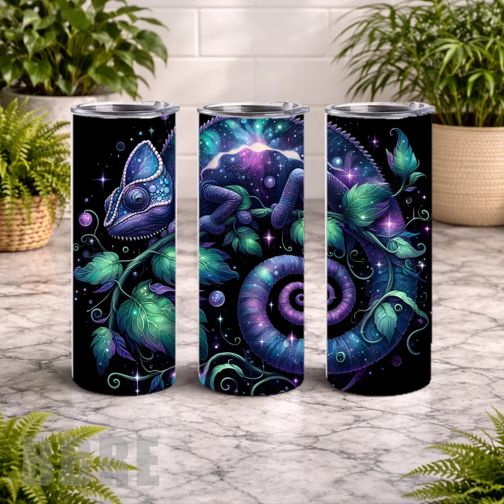 Galactic Chameleon 20 OZ Wrap Mockup