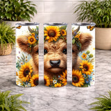 Floral Cow 9 20 OZ Wrap Mockup