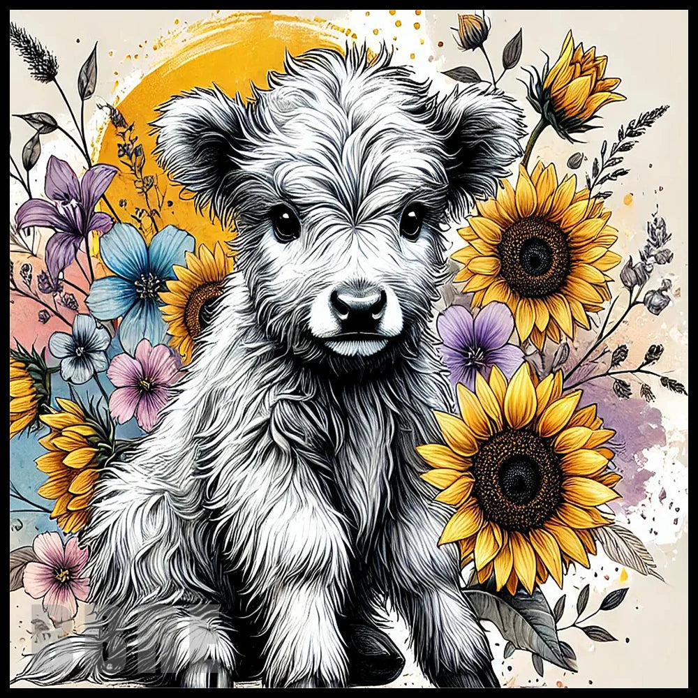 Floral Puppy 8 20 OZ Sublimation Wrap