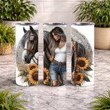 Sunflower Horse 13 20 OZ Wrap Mockup