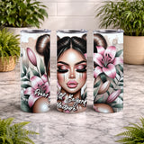 Floral Beauty 3 20 OZ Wrap Mockup