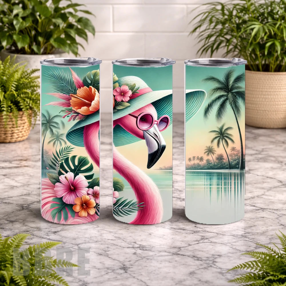 Flamingo Paradise 20 OZ Wrap Mockup