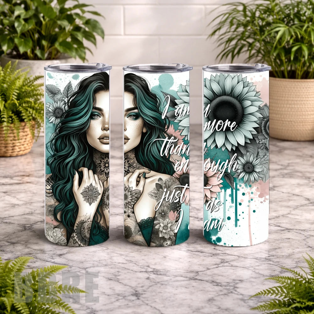 Floral Goddess 3 20 OZ Wrap Mockup