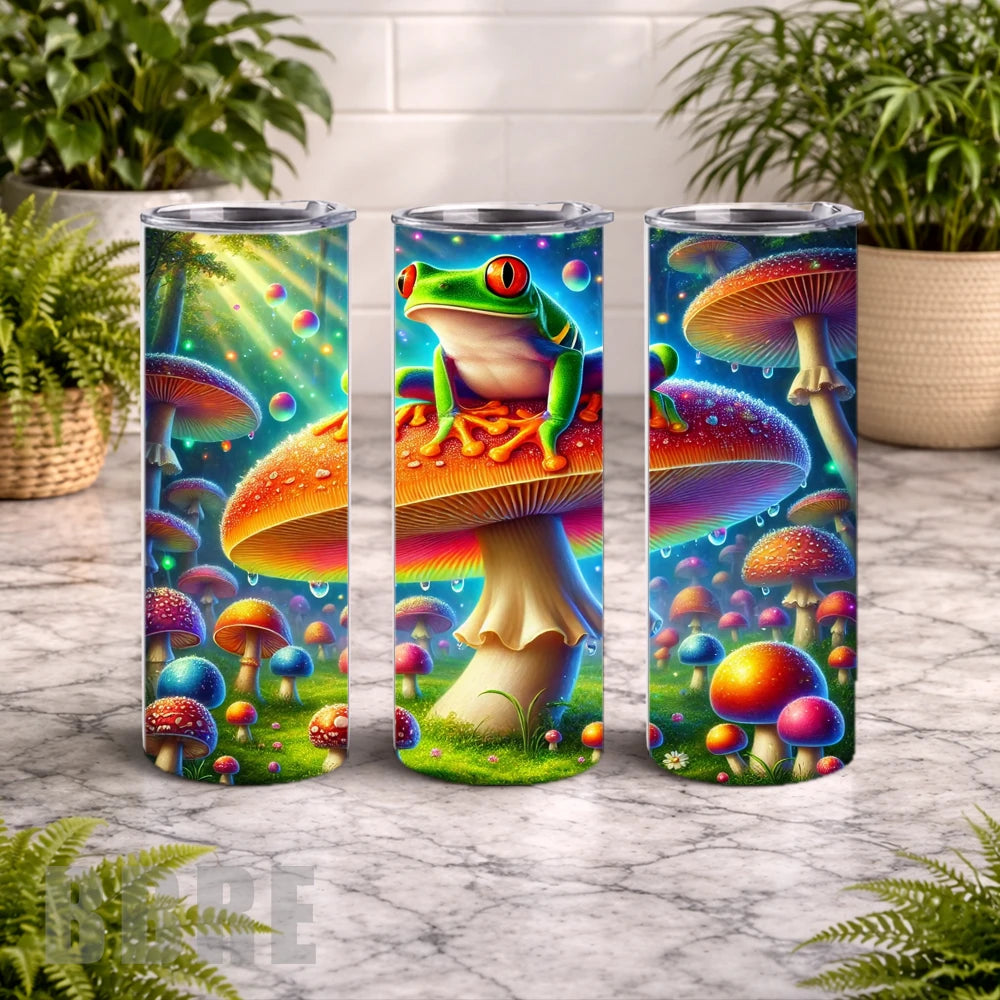 Frog Mushroom 20 OZ Wrap Mockup