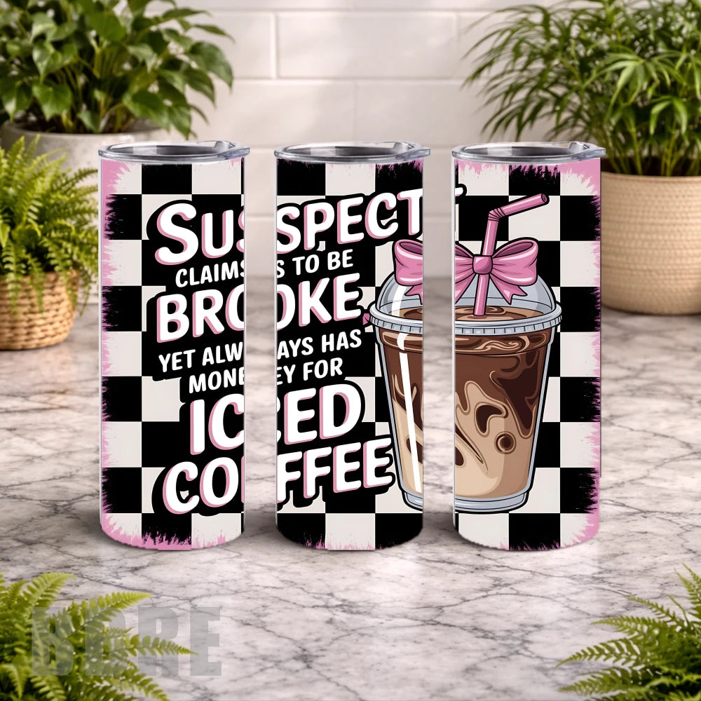 Iced Coffee 20 OZ Wrap Mockup
