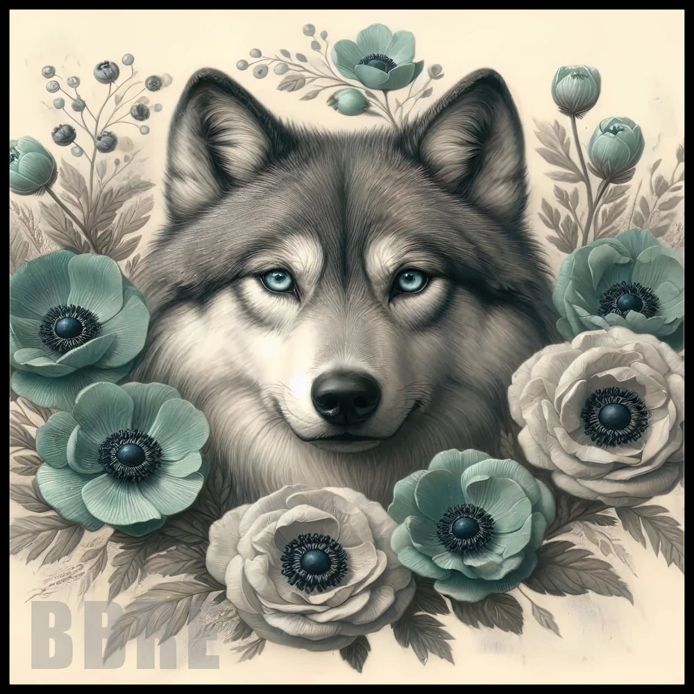 Wolf Floral 2 Main Image,