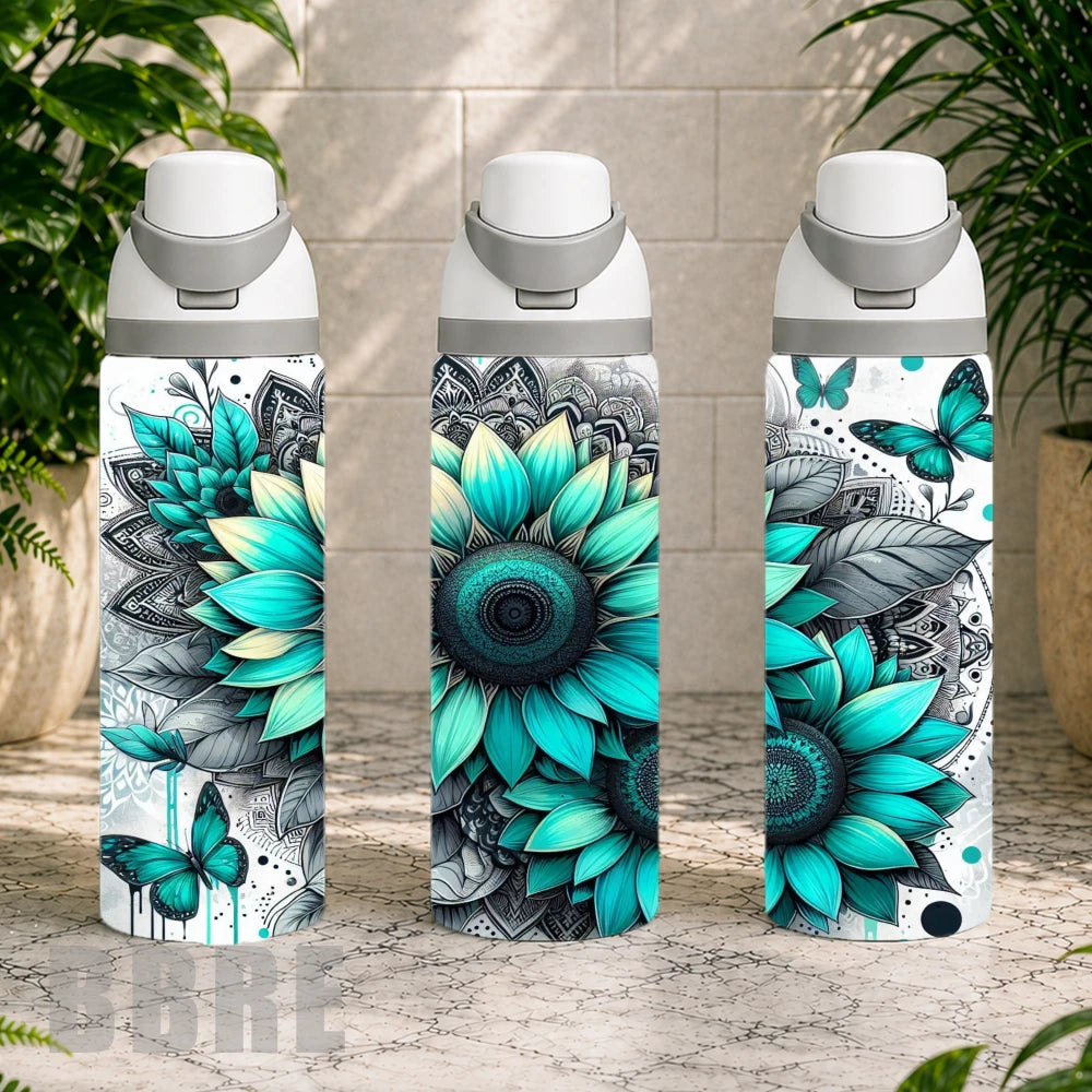 Turquoise Sunflowers Product Image,