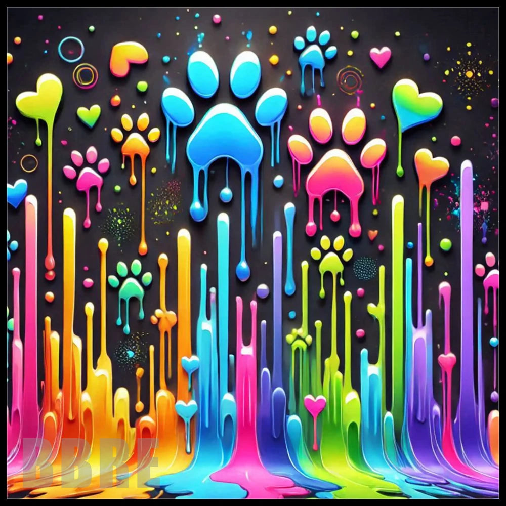 Colorful Pawprints Main Image,