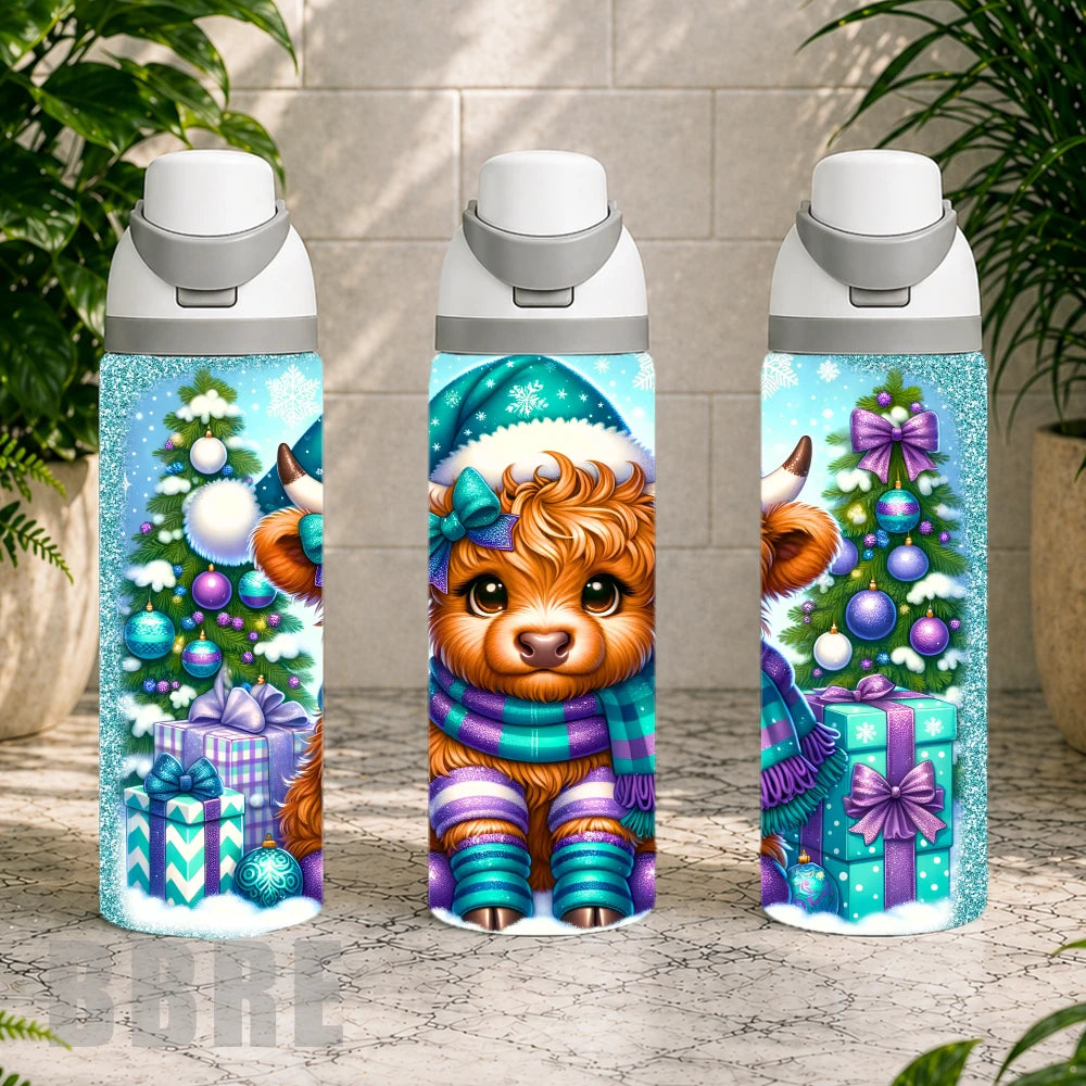 Festive Highland Cow Product Image,