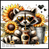 Raccoon Sunflowers Main Image,
