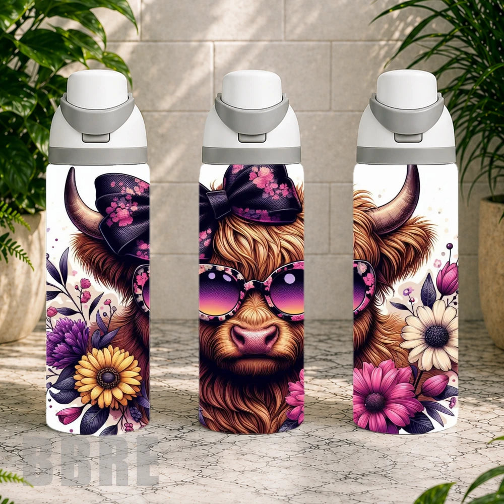Floral Highland Cow 3 Product Image,