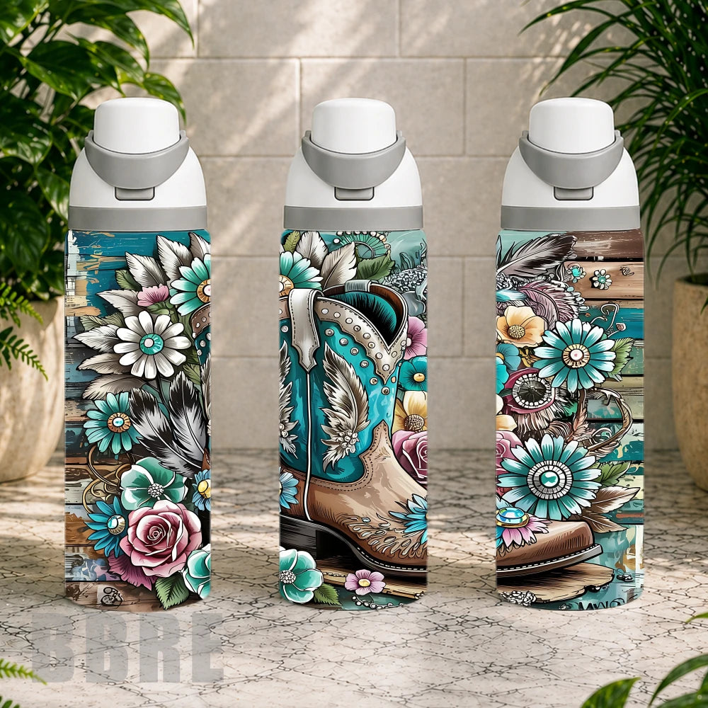 Floral Cowboy Boot Product Image,
