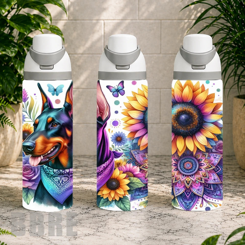 Floral Doberman Product Image,