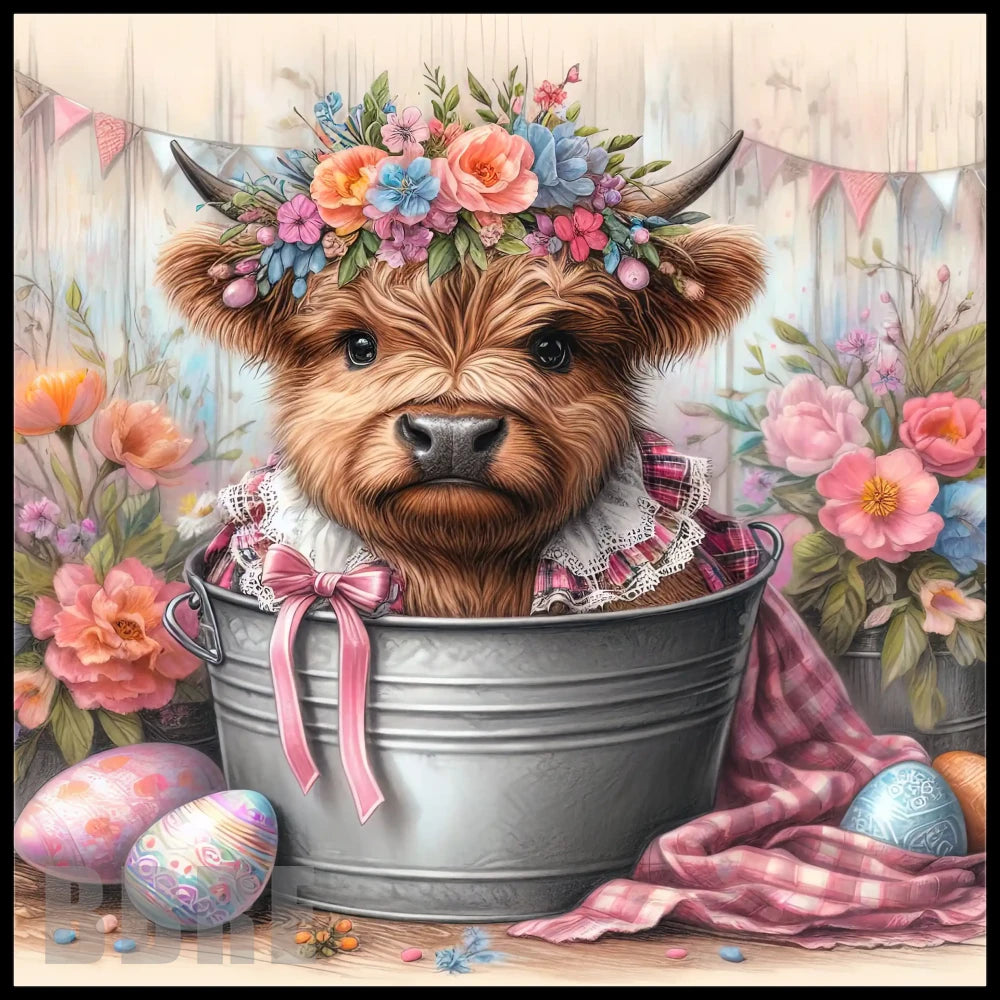 Floral Highland Cow 8 Main Image,