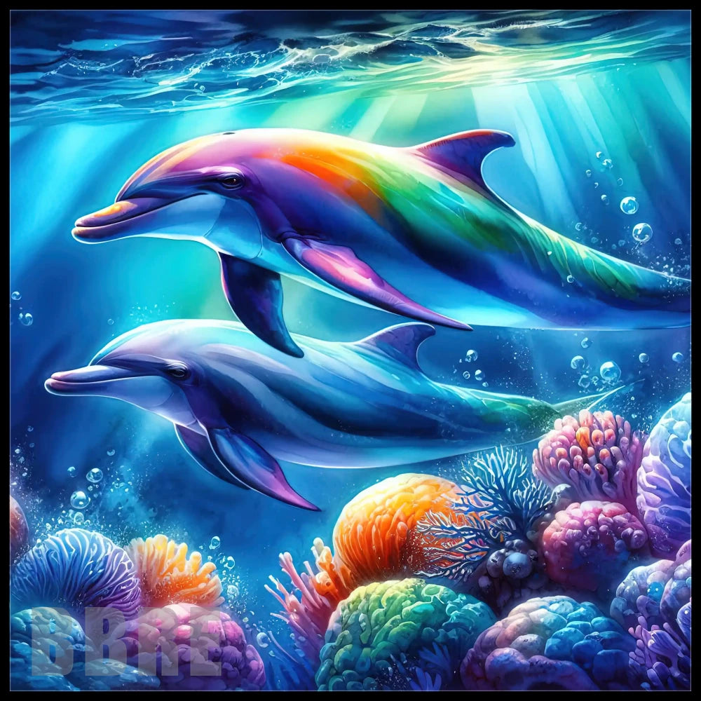 Colorful Dolphins Main Image,