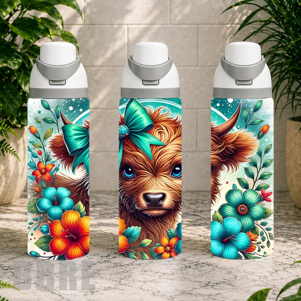 Floral Highland Cow 12 Product Image,