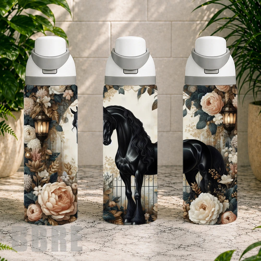 Elegant Black Horse Product Image,